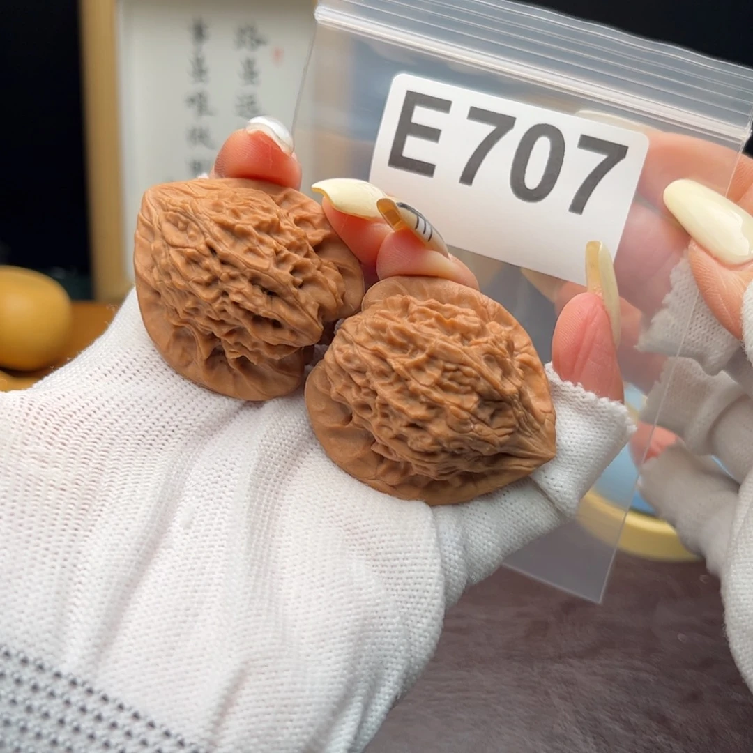 文玩核桃把件38七步沟e707