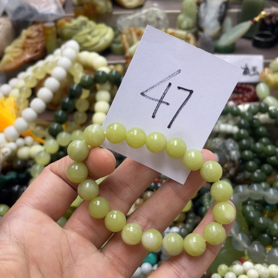 未镶嵌蛇纹石玉手链