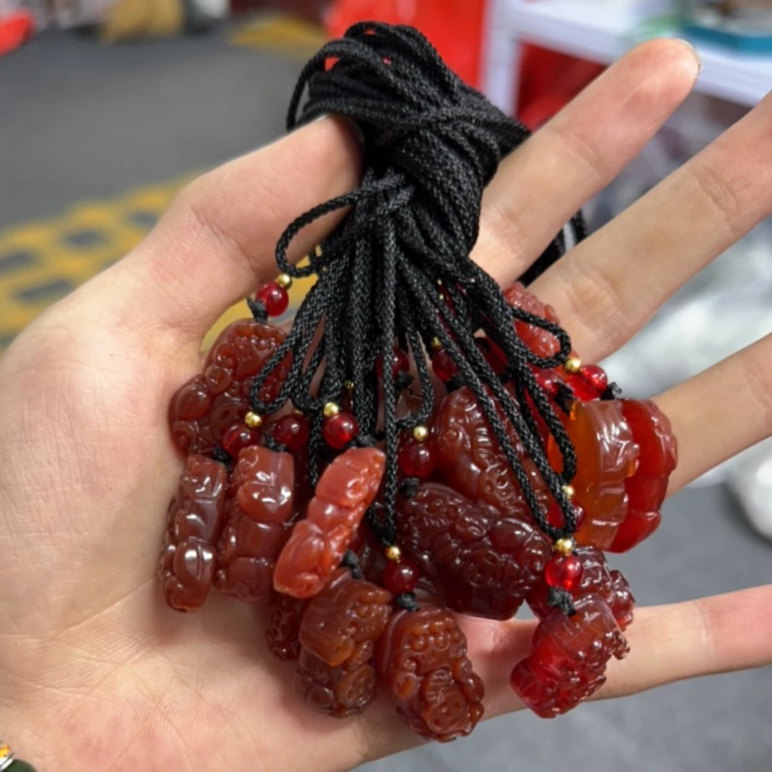 「锦钰堂」红玛瑙貔貅吊坠