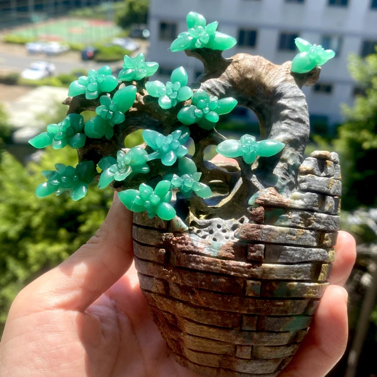 寿山石四川石雅安绿