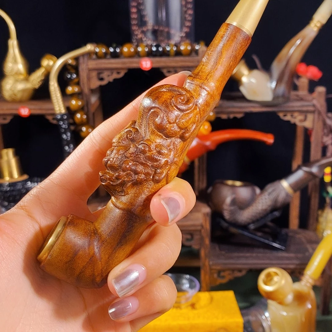 金丝楠木烟嘴烟斗