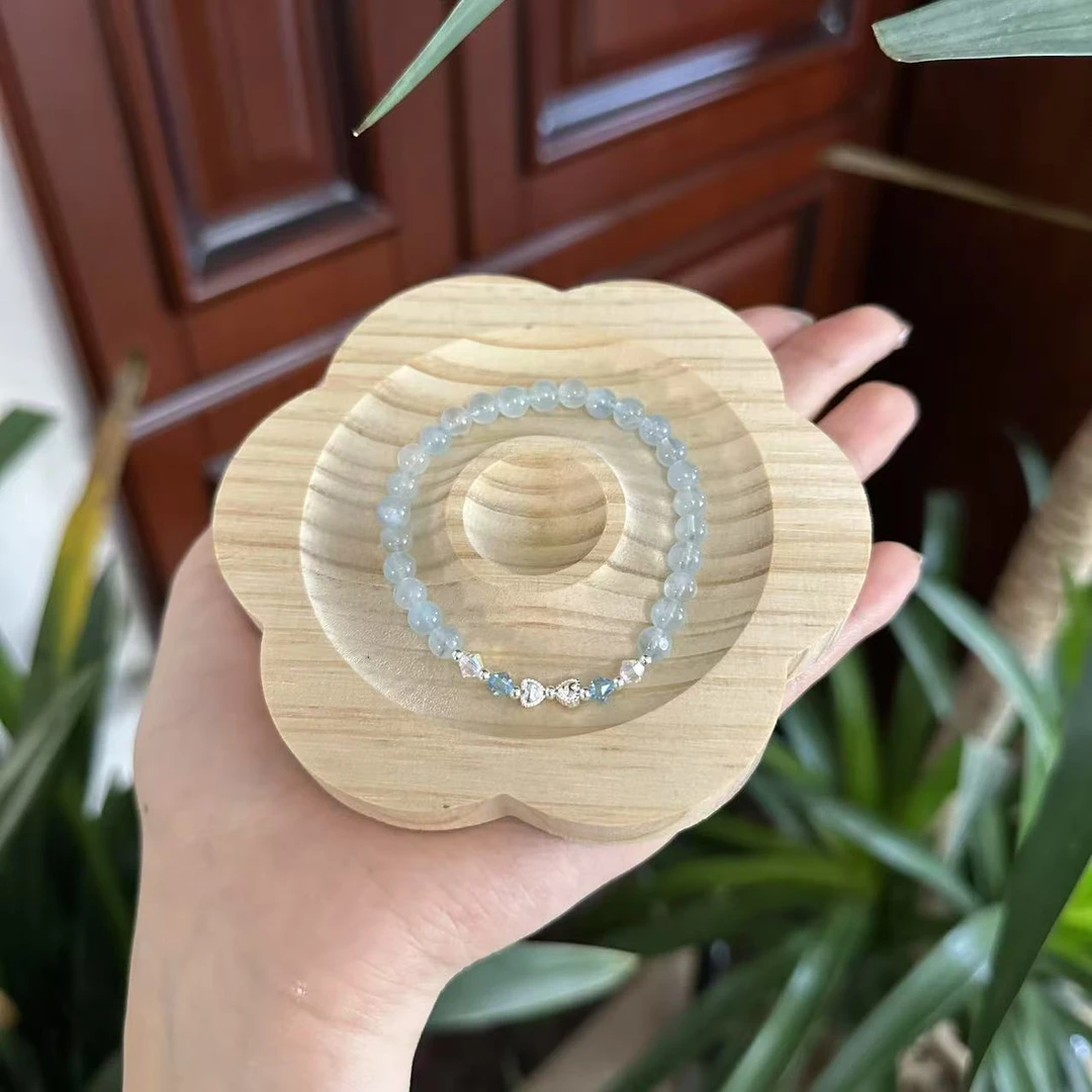 {默认微瑕}银配小咪数海蓝宝