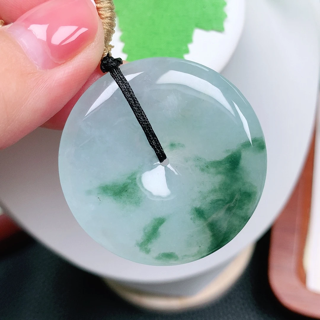 翡翠未镶嵌颈饰平安39.6-5.5