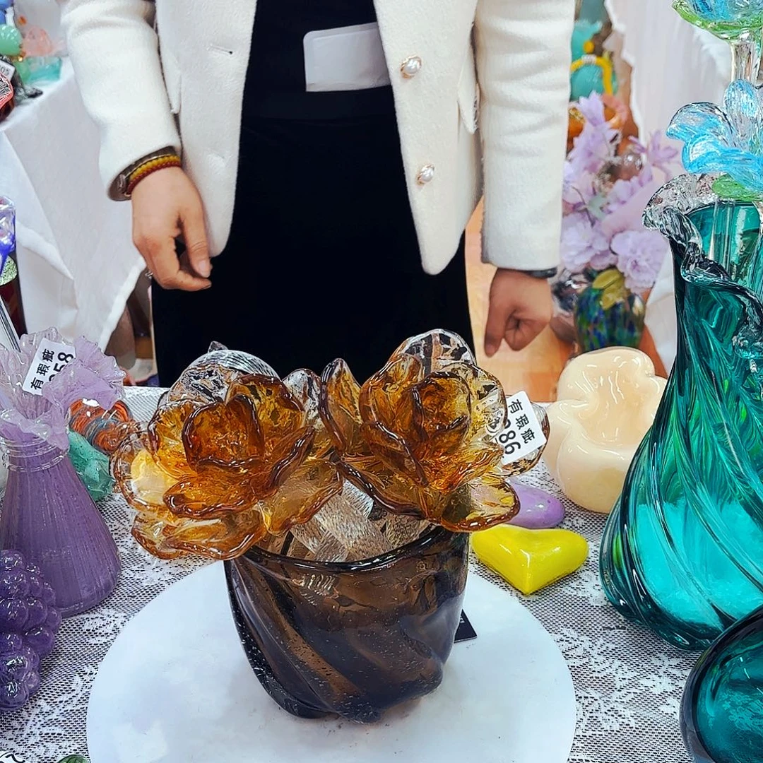 福利不退不退琉璃花瓶花器艺术品