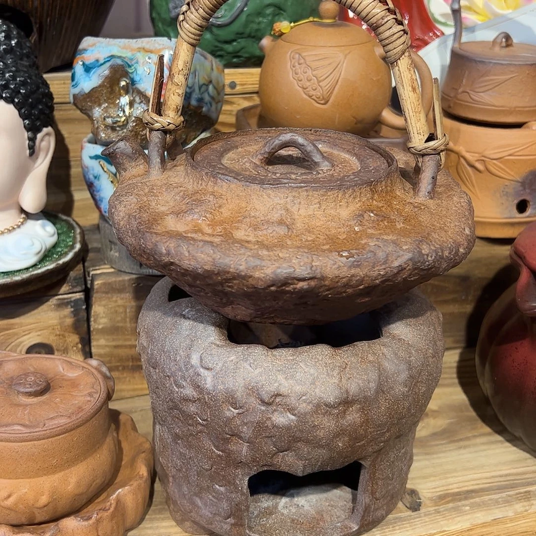 可以养的粗陶原矿老岩泥茶器