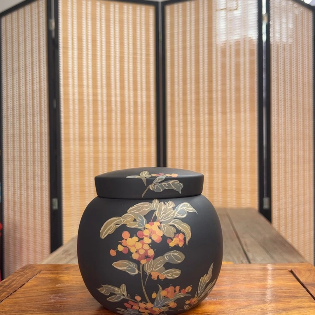 红泥哑光存茶罐醒茶罐