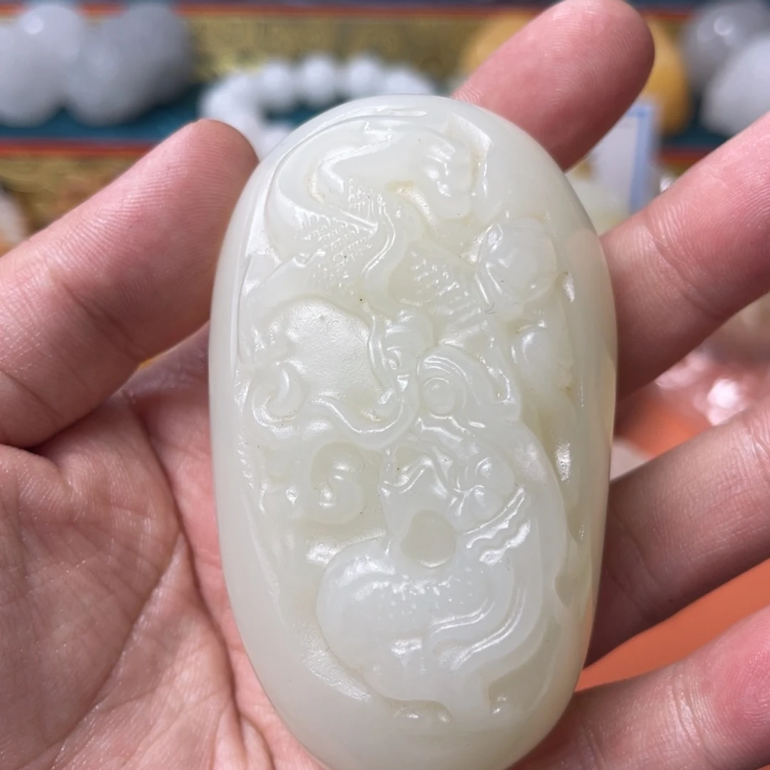 石材天然方解石手把件不退换