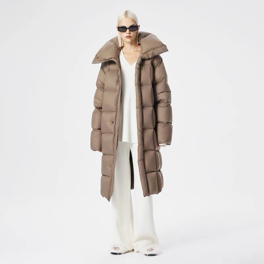 【欧美OVERSIZE90鹅绒服】海外版高端奢品珠光面泡芙鹅绒服