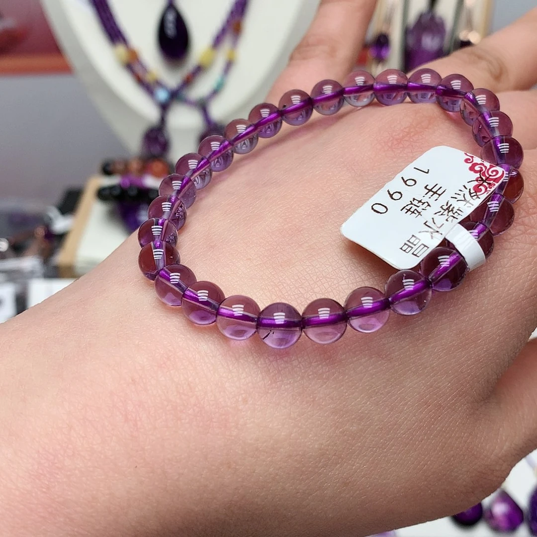 紫晶巴西手串7mm未镶嵌