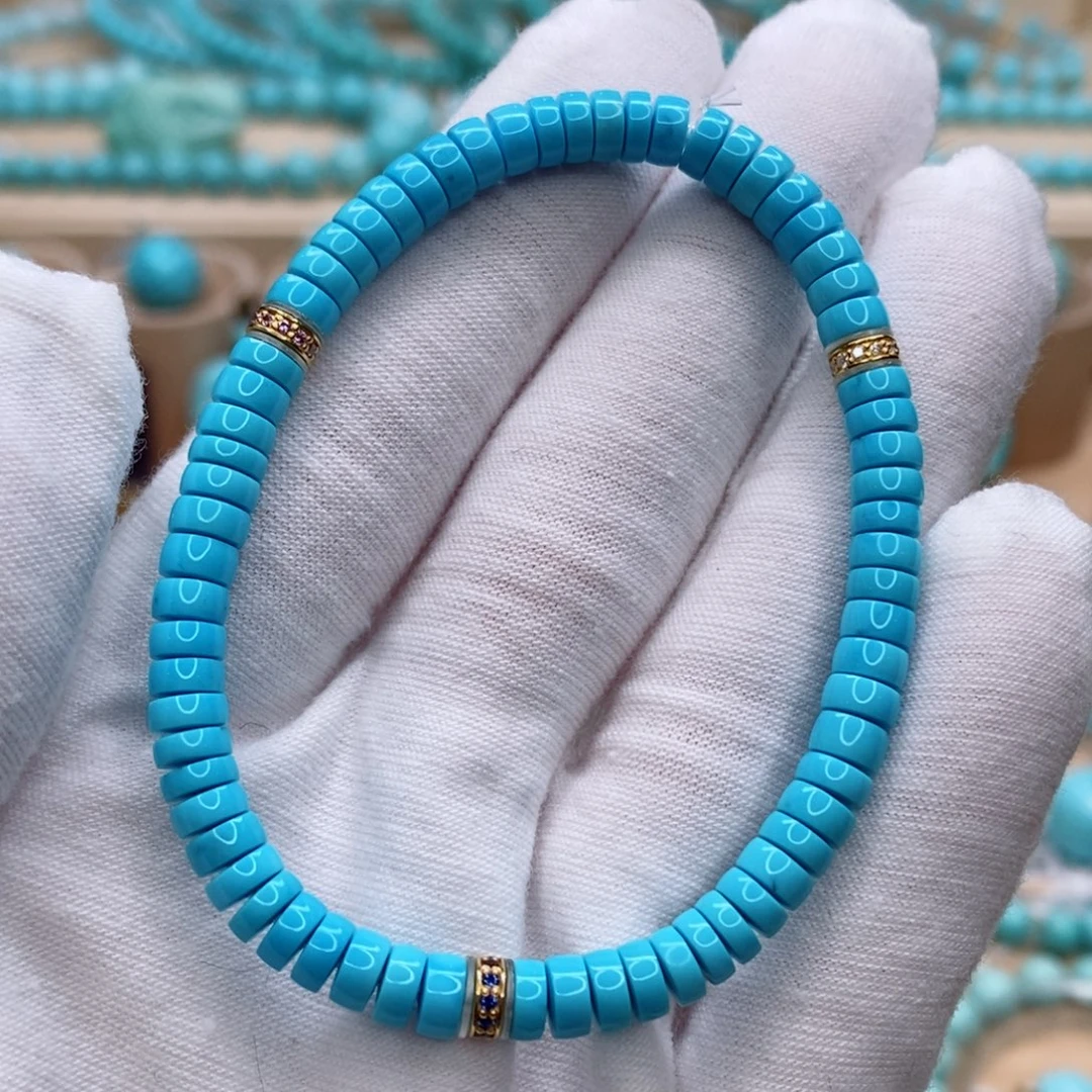 绿松石未镶嵌珠宝奇石5.2mm