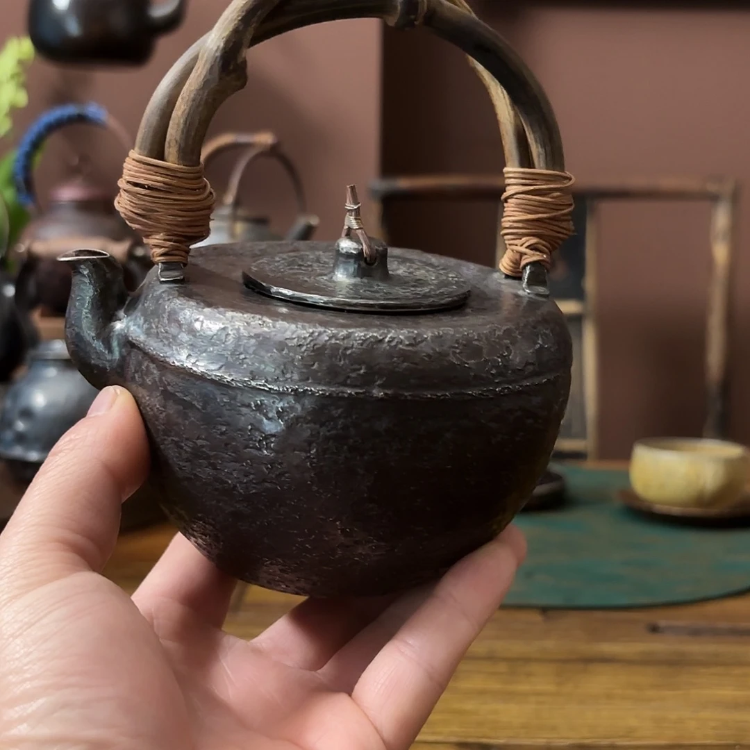 慢***慢手工制作工艺煮水银壶