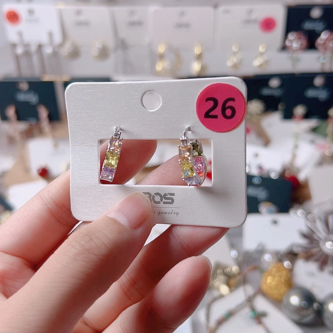 锆石纯铜合金耳环