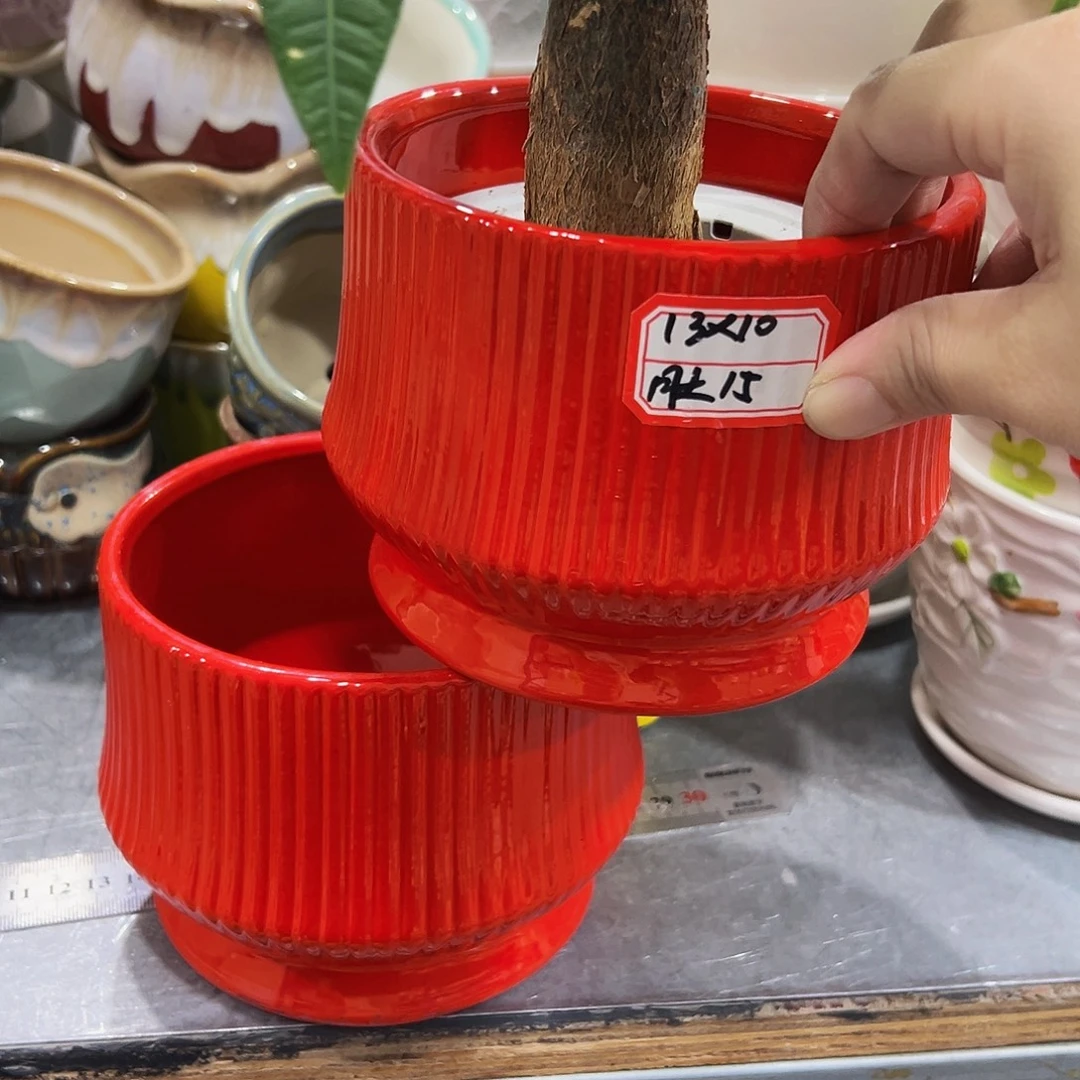 外贸尾单陶瓷花盆凑单10米包邮