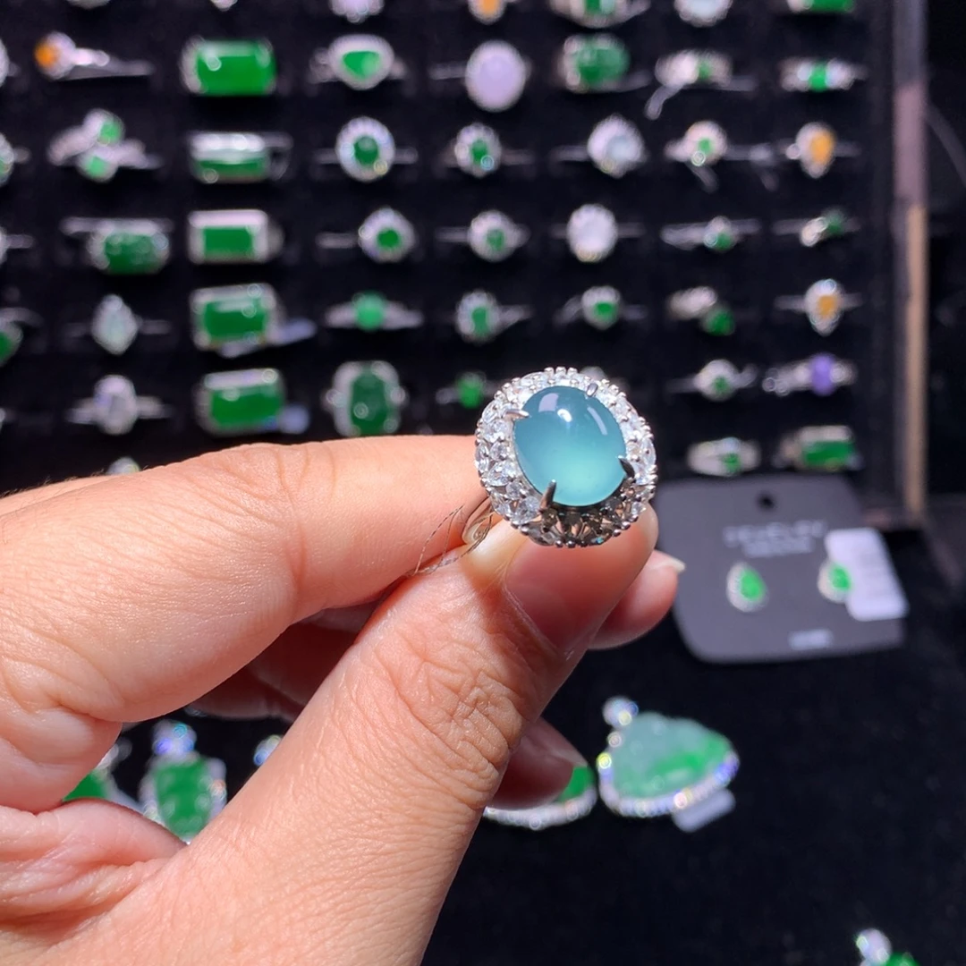 翡翠银S925镶嵌颈饰翡翠