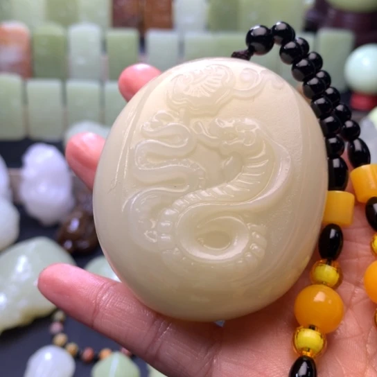 石材方解石手把件