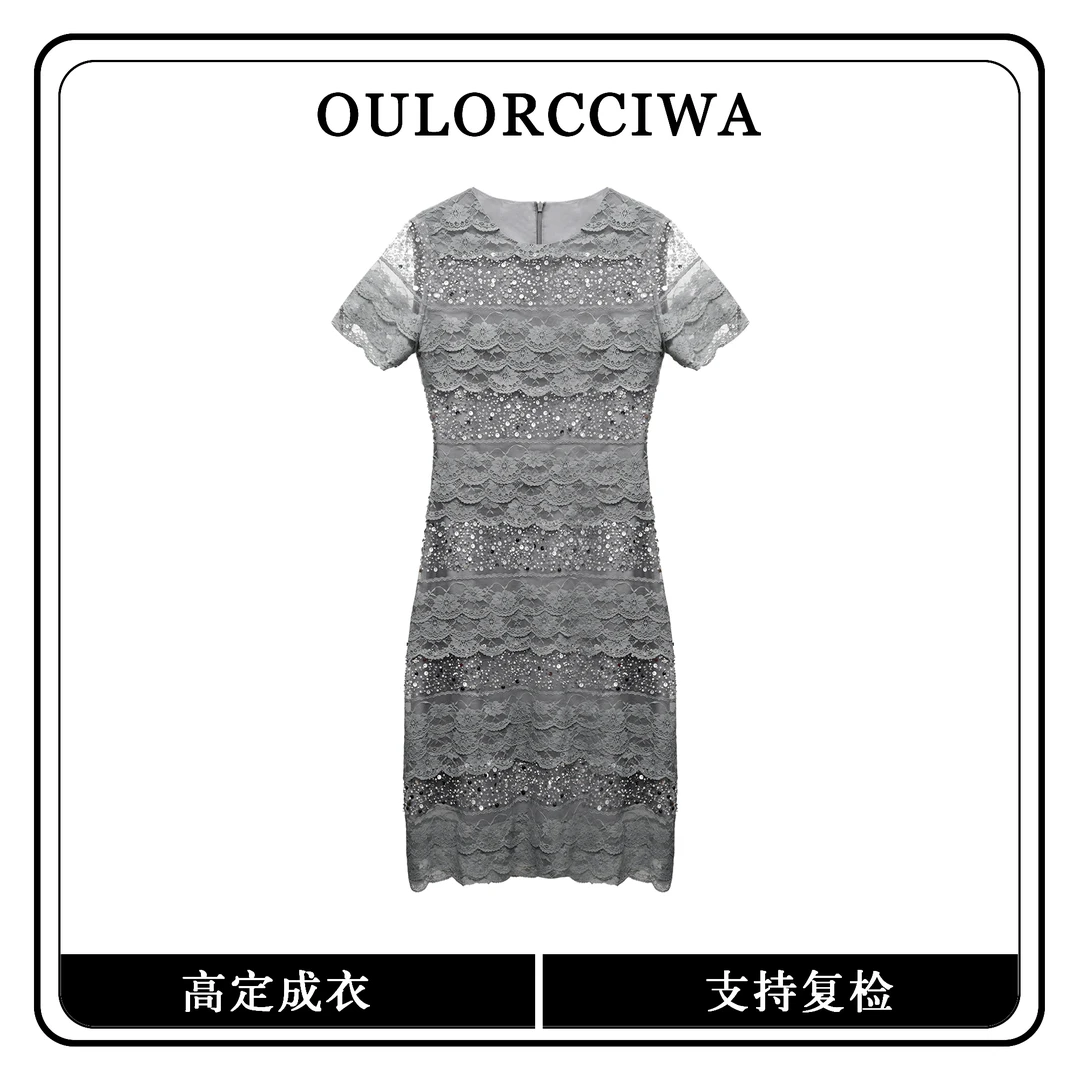 【E55单单】夏款女装连衣裙气质时尚收腰显瘦连衣裙OLQW-1103