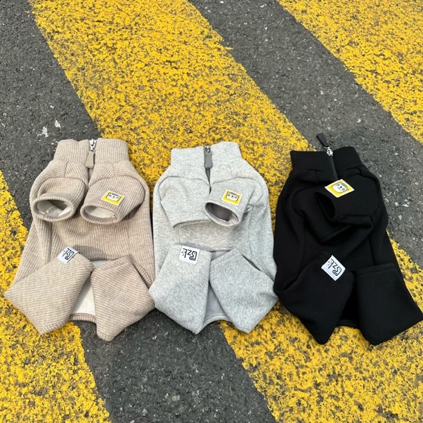 狗狗衣服秋冬保暖雪纳瑞比熊泰迪柴犬西高地加绒四脚衣【叁】