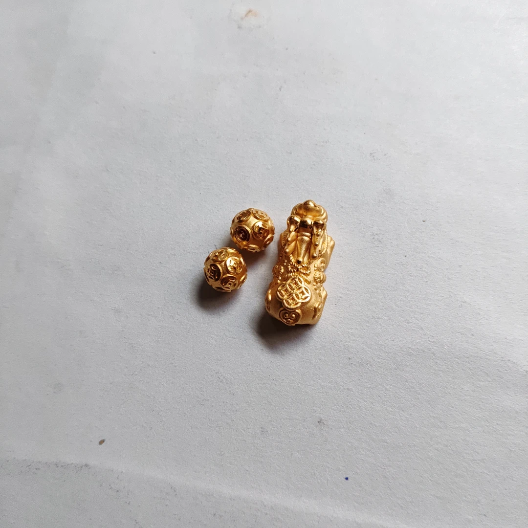 金元宝足金999貔貅珠子首饰