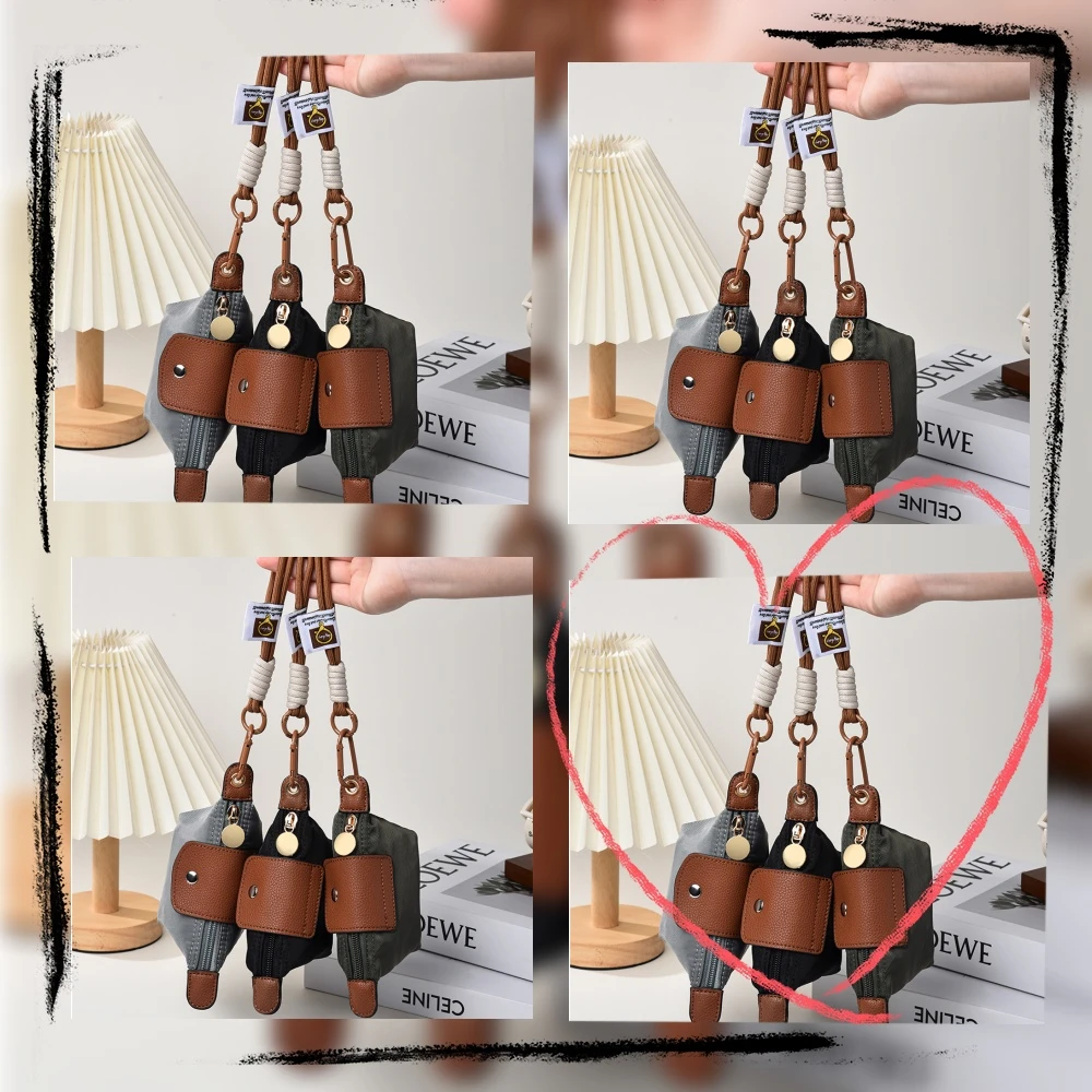 小众设计迷你耳机包2025新款收纳零钱口红饺子包钥匙扣礼物挂件包