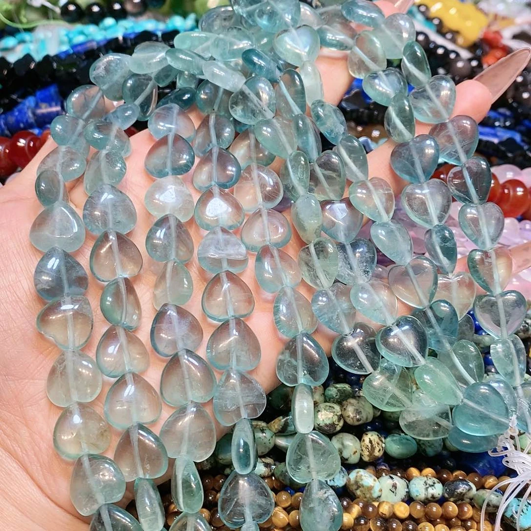 玛瑙/玉髓散珠天然莹石水晶14mm一条