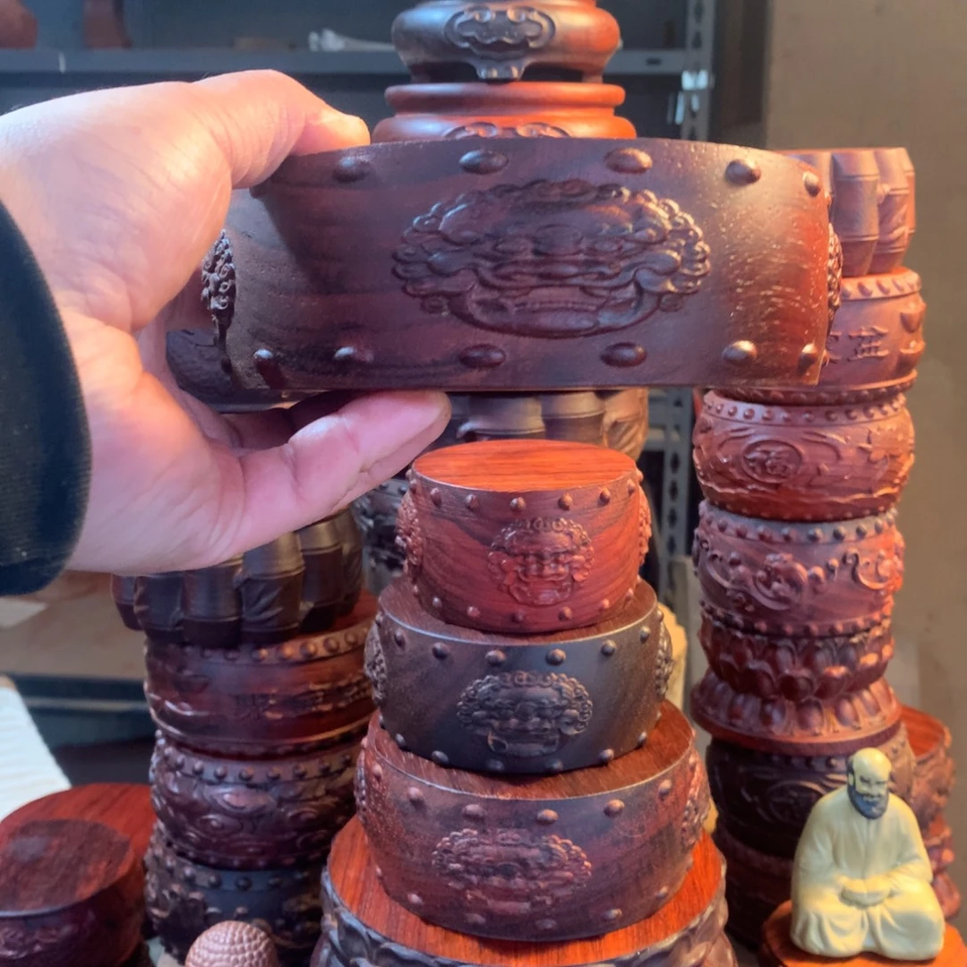 木邵氏紫檀15厘米兽头底座