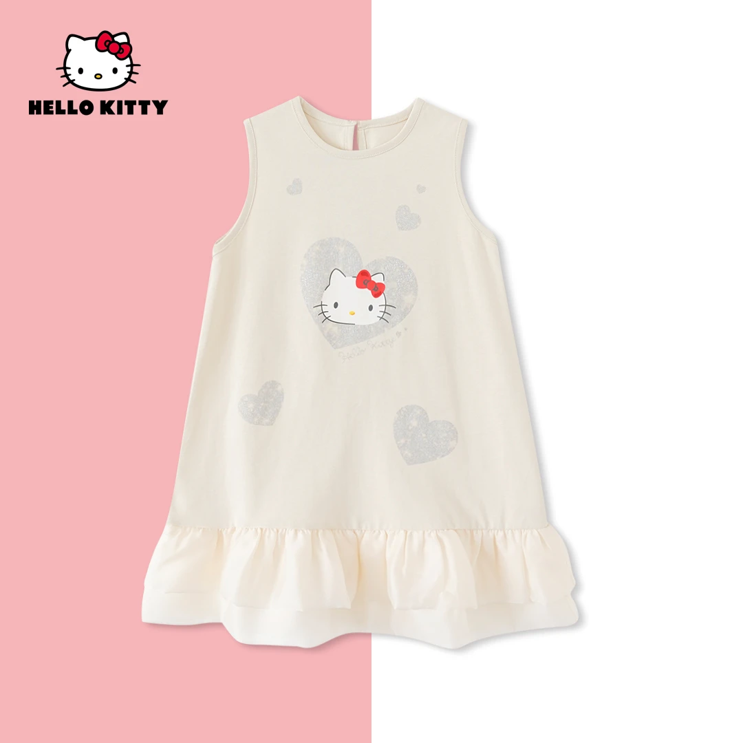 HelloKitty夏季新款可爱甜美无袖连衣裙女宝裙子AC5226MK102 KT
