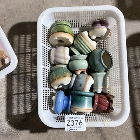 紫砂花盆376微瑕品口径3厘米左右尺寸的