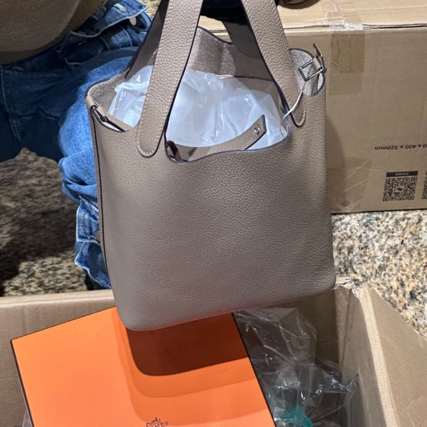 95新 Hermes/爱马仕 夏七中古/菜篮子单肩包