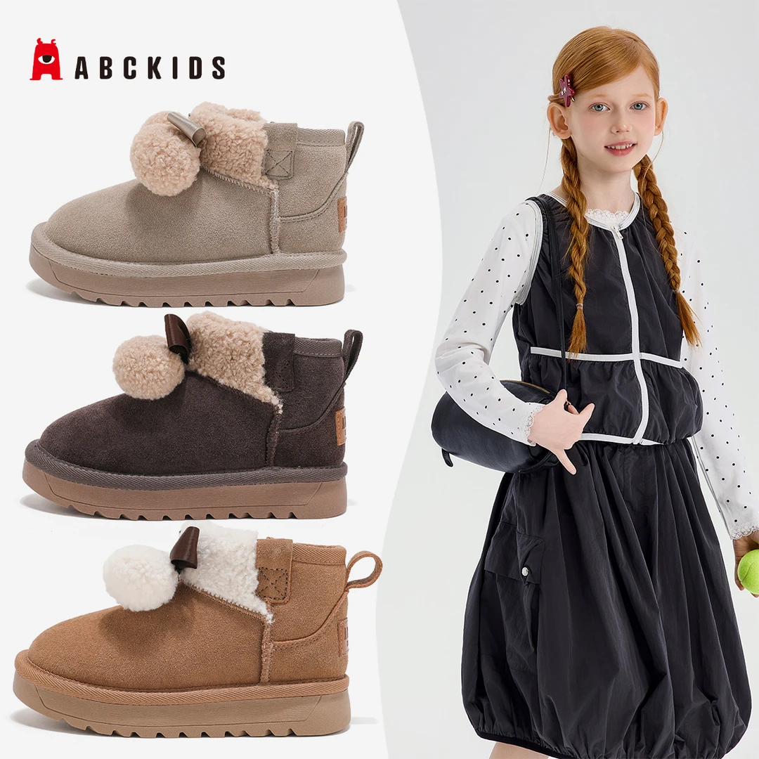 ABCkids儿童新款冬季加绒保暖女童户外休闲棉鞋SY553603803AX