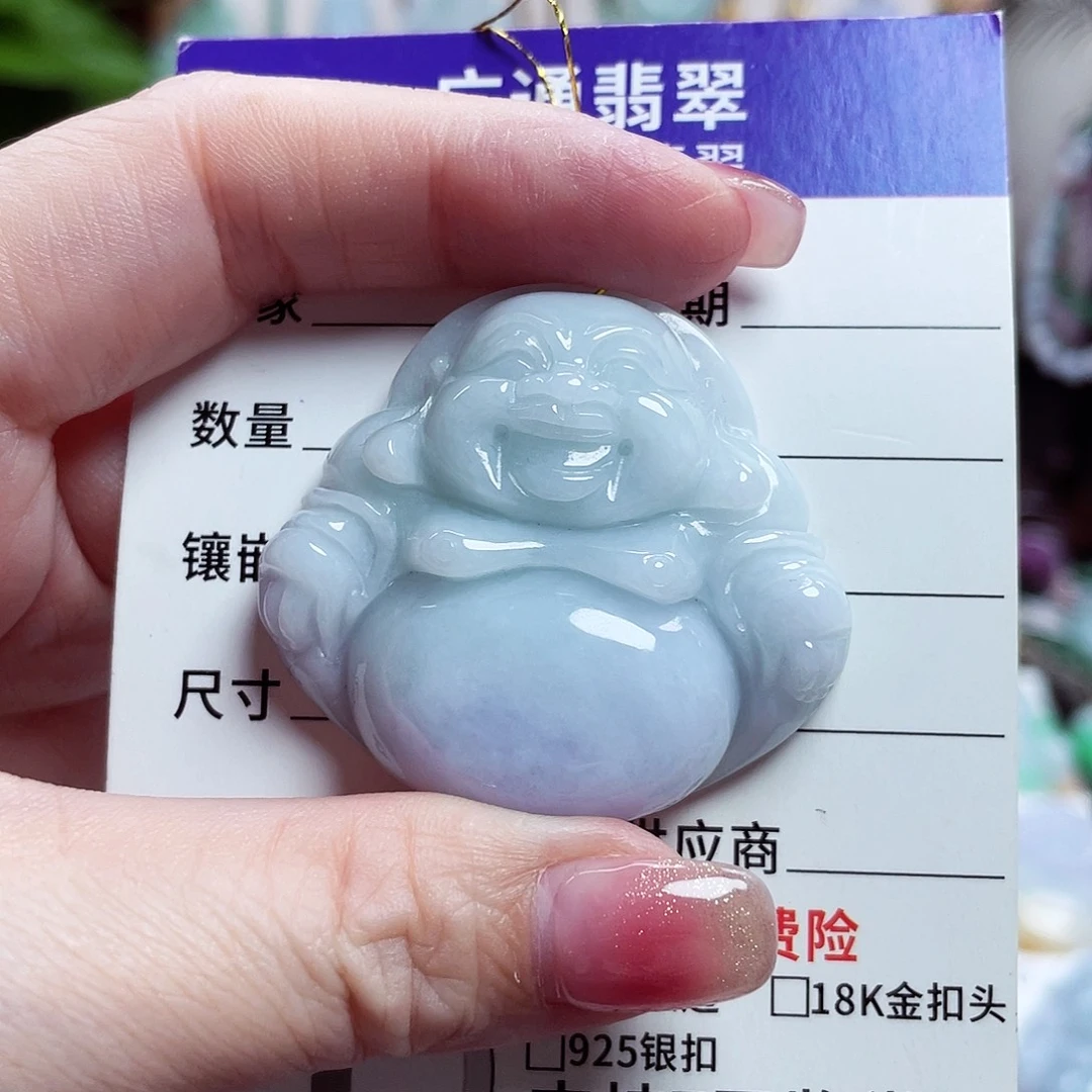 翡翠未镶嵌颈饰佛公36