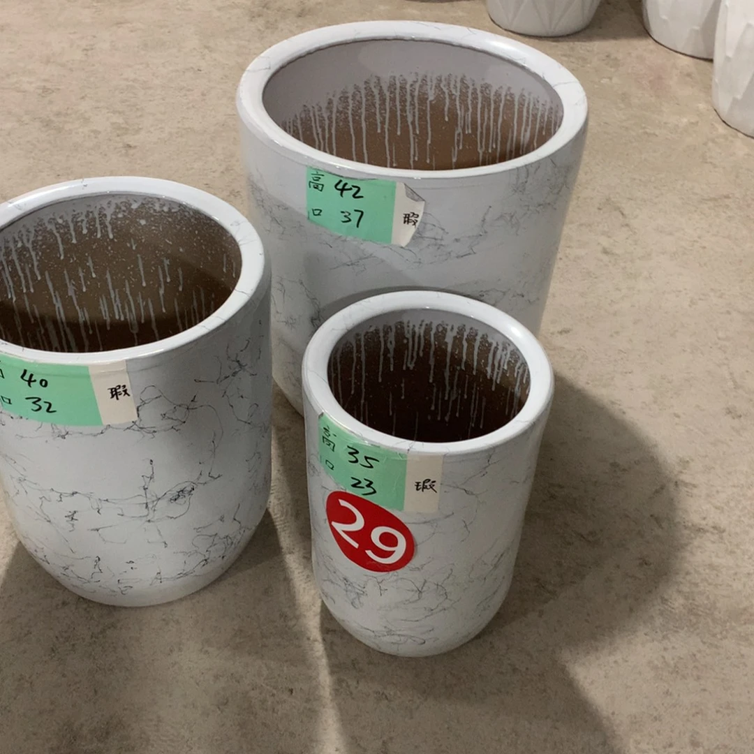 微瑕高温陶瓷花盆