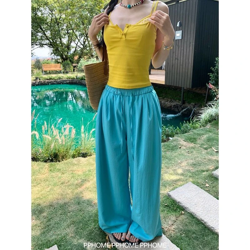 PPHOME自制~版型超赞 慵懒山本裤休闲裤女夏季阔腿裤宽松垂感长裤