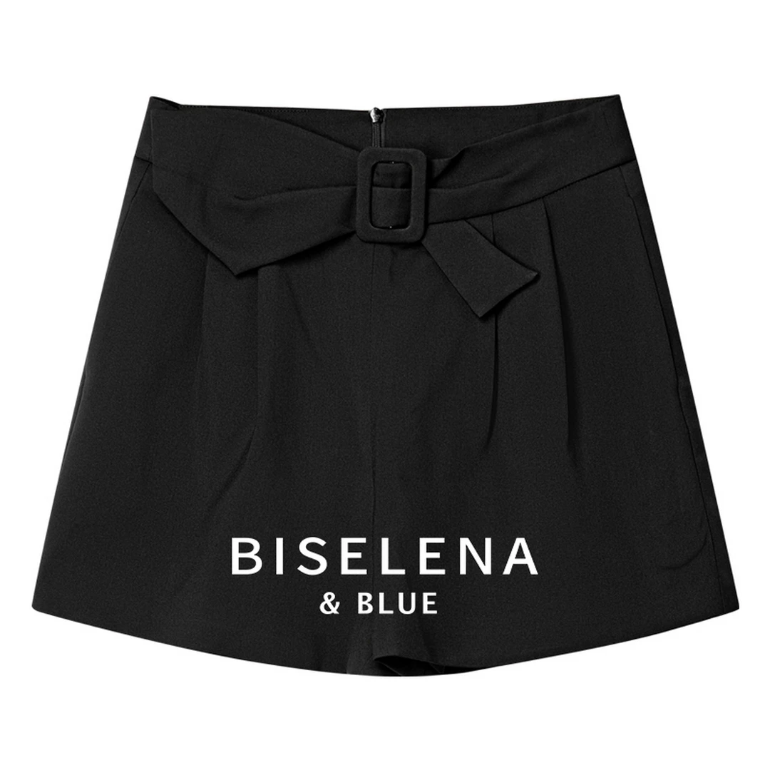 4583优雅蝴蝶结显瘦A型短裤休闲短裤