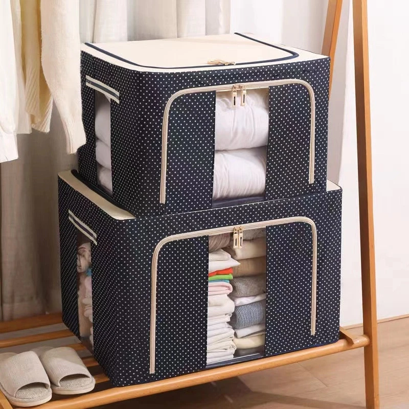 牛津布收纳箱特大号钢架容纳箱打包装衣服零食被子折叠布艺整理箱
