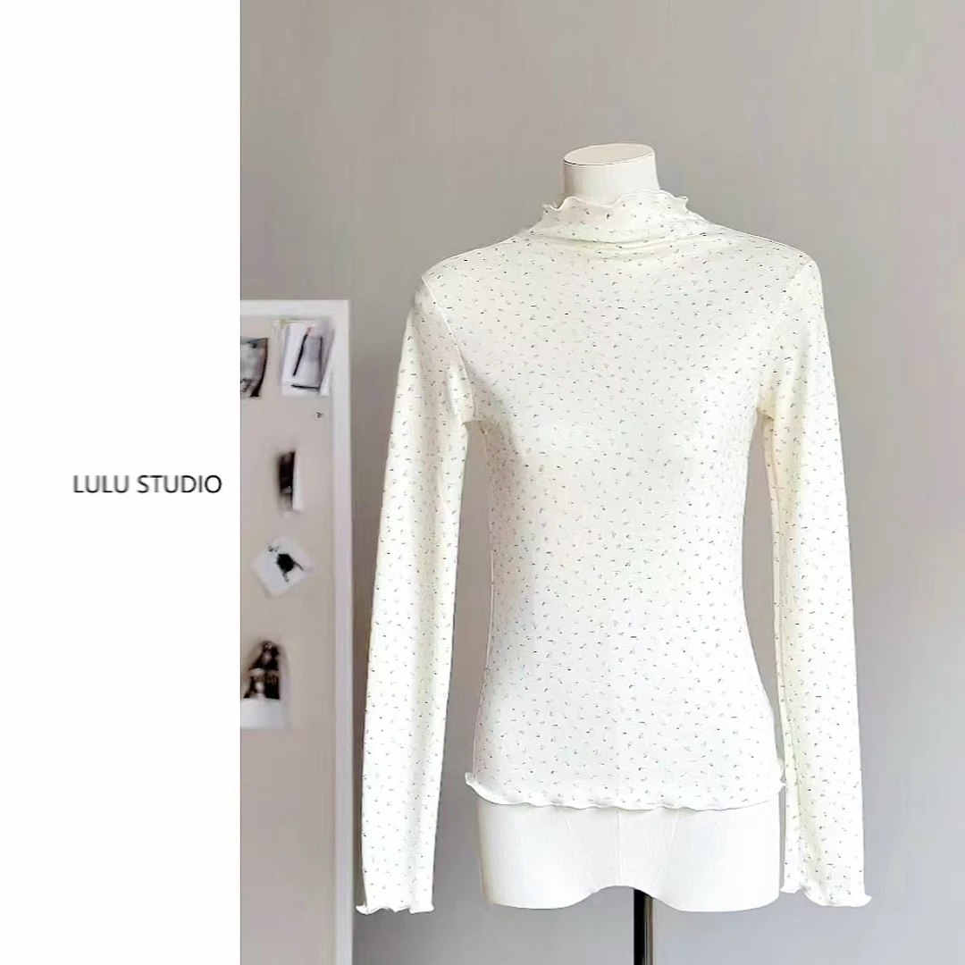 清清【V3鹿鹿】2025春秋季韩系休闲百搭微弹力上衣T恤 V30262