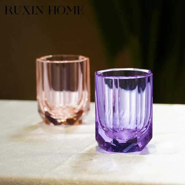 RUXINHOME 水晶玻璃钻石茶酒杯