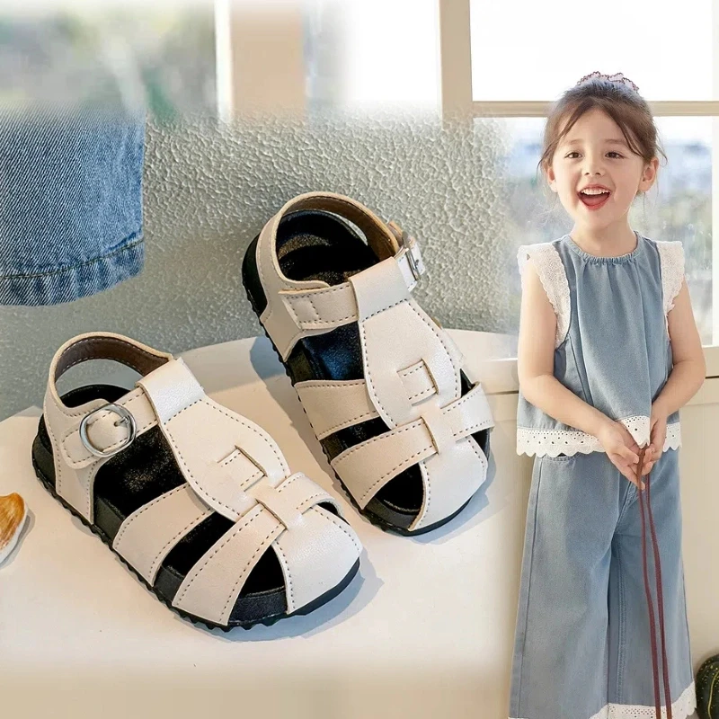 ABC 儿童勃肯凉鞋夏季新款男童女童包头凉鞋软底百搭宝宝休闲凉鞋