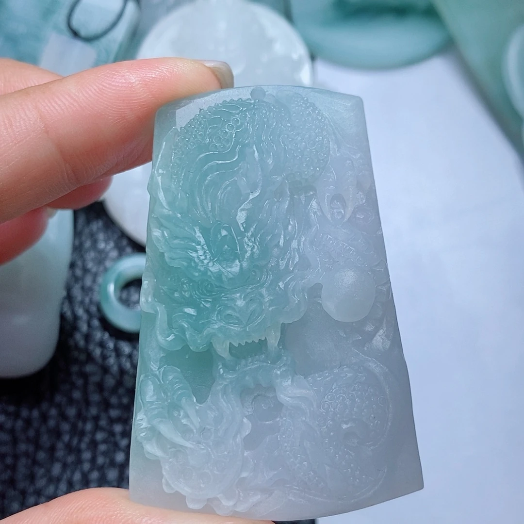 定制翡翠未镶嵌毛货付款后确认抛光