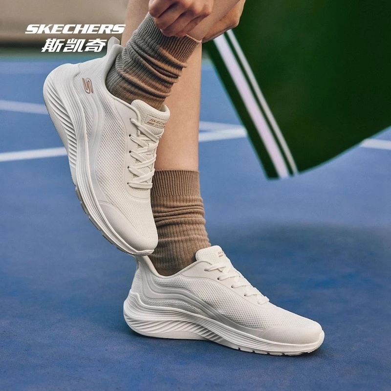 【人生跑鞋】斯凯奇透气厚底休闲运动小白鞋透气缓震跑步鞋117483