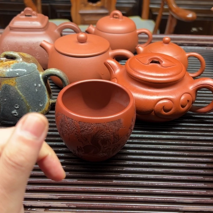 紫砂茶壶松鼠清欢杯