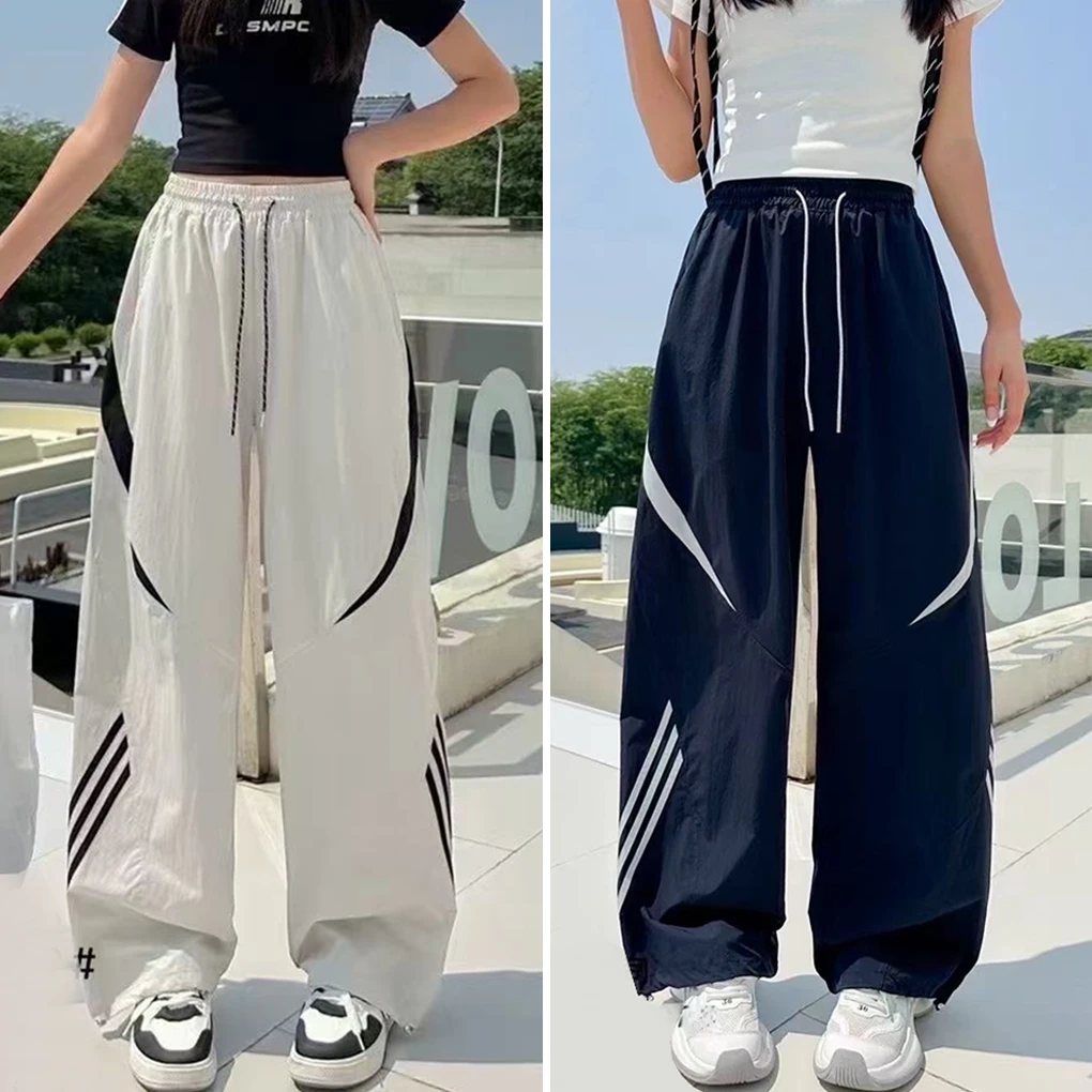 女大童速干裤轻薄透气休闲裤2025新款宽松初中生运动裤学生裤子