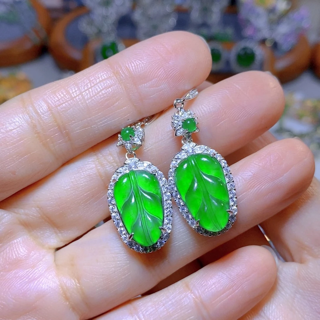 翡翠颈饰合金天然翡翠