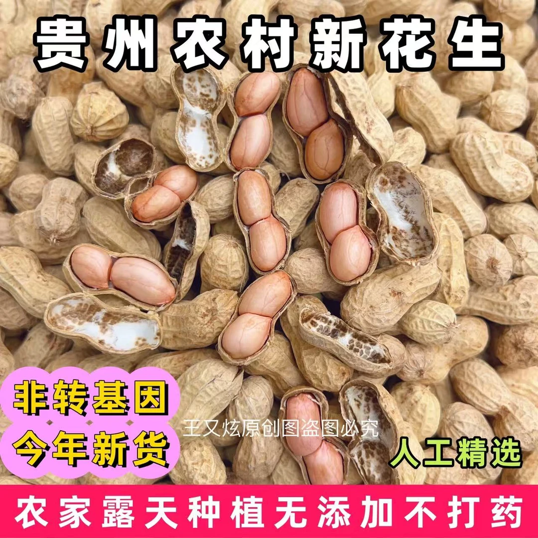 新鲜花生贵州鲜花生2025农家自种嫩花生干花生花生米应季非转基因