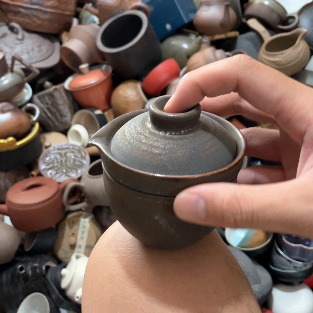 瓷片原矿绿植盆景茶香熏