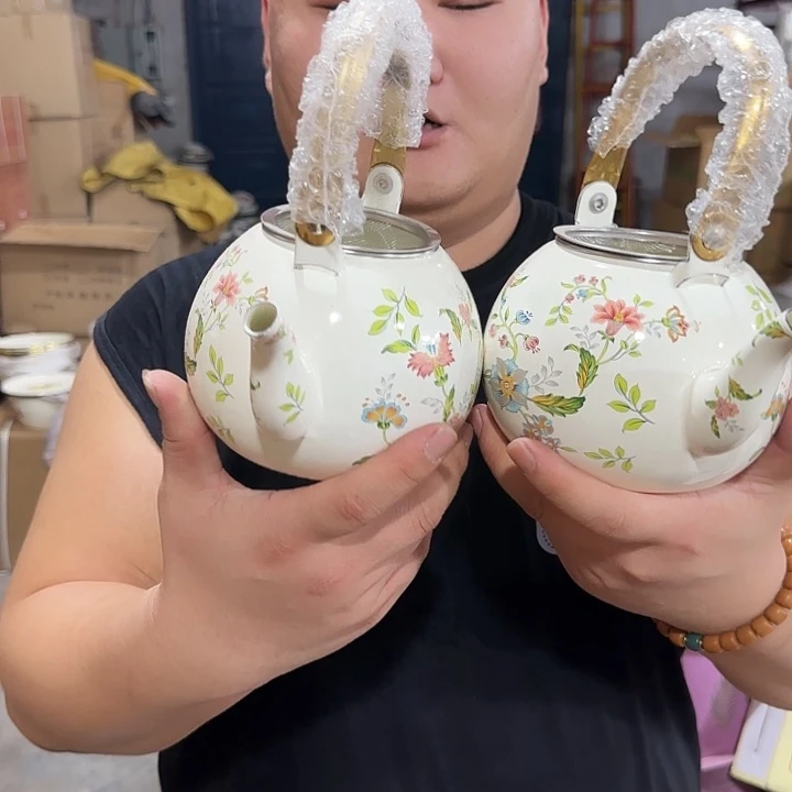 水壶1升芳香无盖金把手