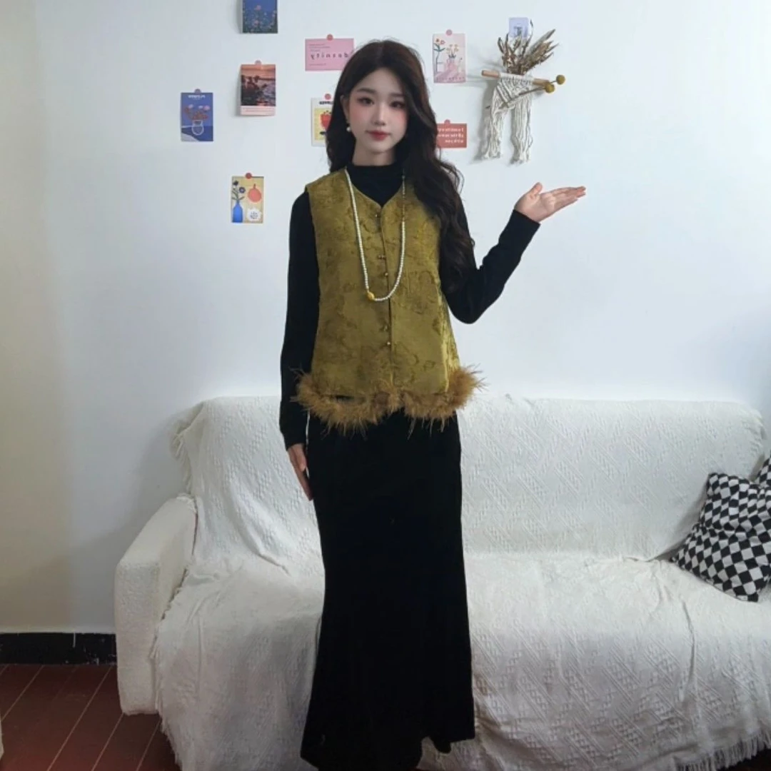 IEF/爱依服2025新款秋冬国风高级优雅气质上下套装