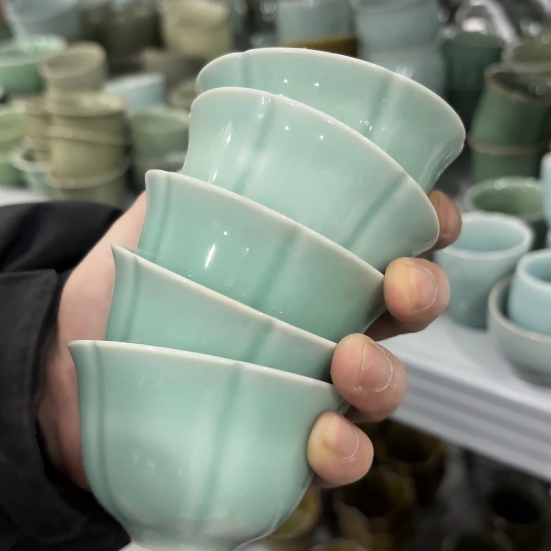 龙泉云间青瓷小米茶器