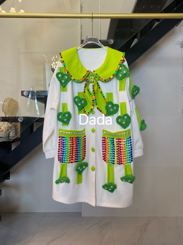 Dada设计款新款重工个性款休闲宽松大版卫衣开衫C10639