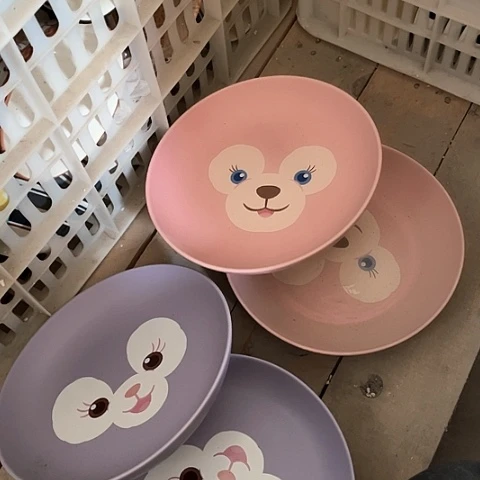 微瑕，不能明火，8英寸深盘4个，2个紫，2个粉
