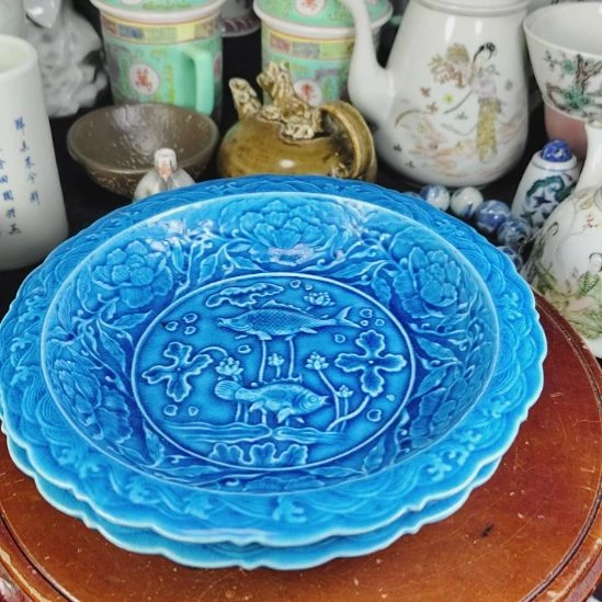 用***伢盘全手工制作的瓷器